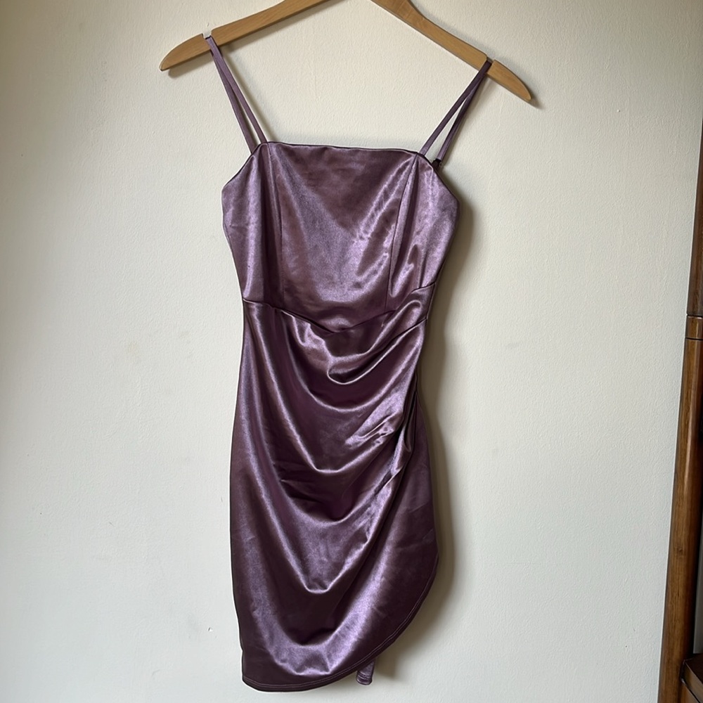 Emerald Sundae satin mini dress